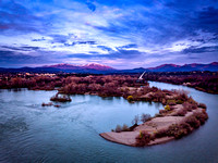 Sacramento River Sunrise Drone Filght