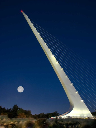 Full Moon Rising at Sundial Bridge