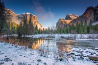Winter Morning Mist In Yosemite Valley